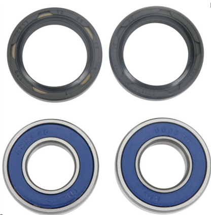 Four mechanical bearings on a white background