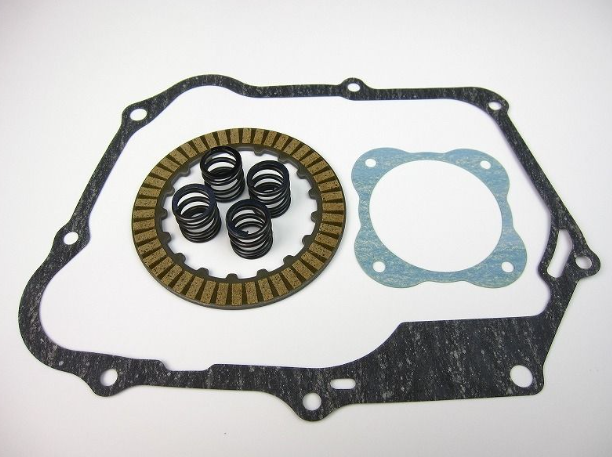 Mechanical gasket set with springs on a white background