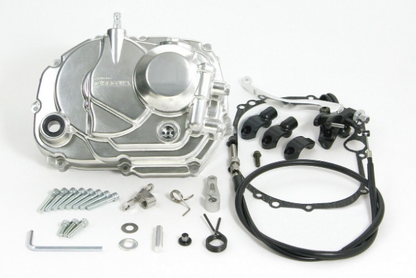 Engine parts and accessories on a white background