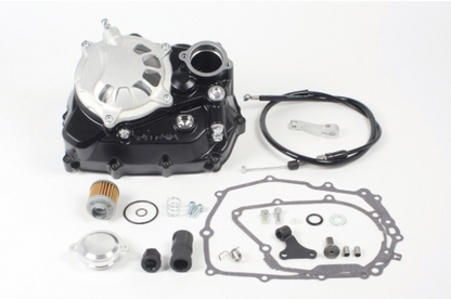 Mechanical parts and components on a white background