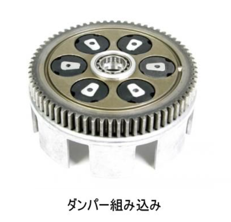 Mechanical component with gears and bearings on a white background