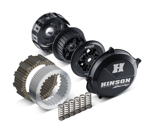 Hinson clutch components on a white background