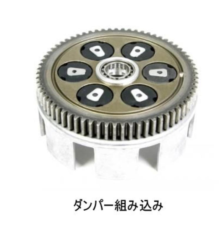 Mechanical component with gears and bearings on a white background