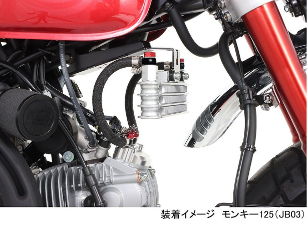 Close-up of a motorcycle engine and components on a white background