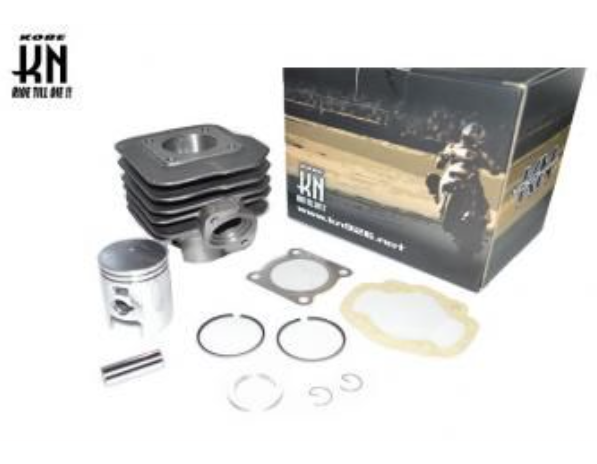Engine piston and ring set with K&N branded box on a white background