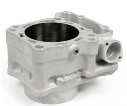 Metal engine block on a white background