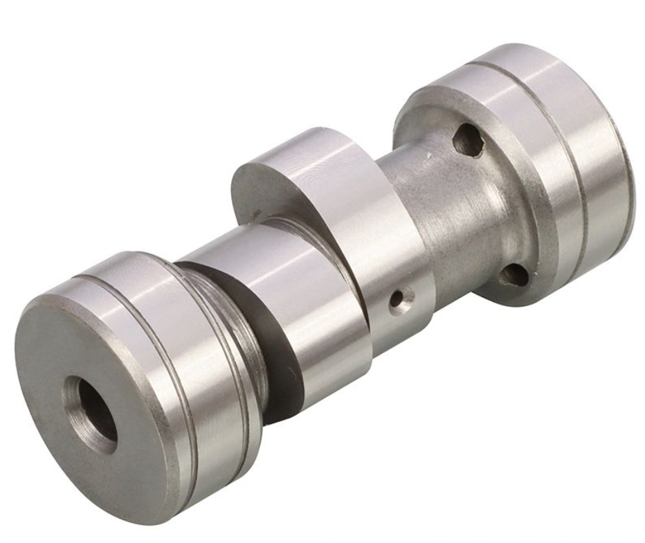 Metal mechanical component on a white background