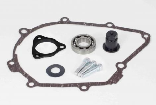 Mechanical gasket set with bolts on a white background