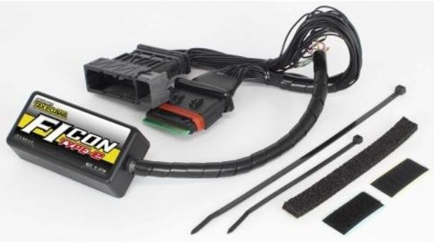 Car audio installation kit with wiring harness and connectors on a white background