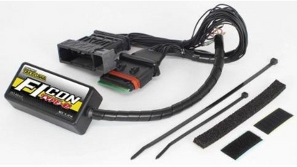 Car audio installation kit with wiring harness and connectors on a white background