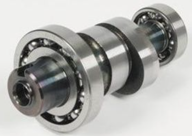Close-up of a mechanical component with bearings on a white background