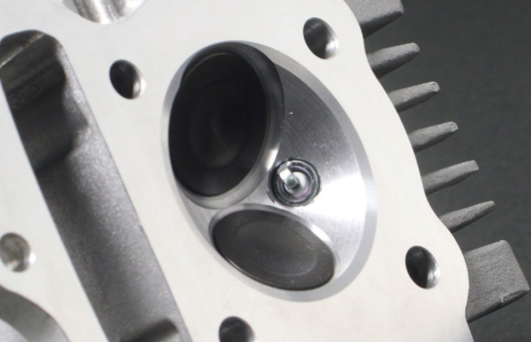Close-up of a mechanical component with gears and metal parts