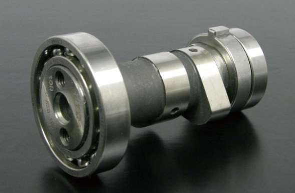 Metal mechanical component on a gray background