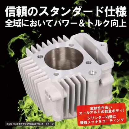 Metal engine cylinder with cooling fins on a green and black background