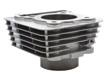 Metal engine cylinder head on a white background