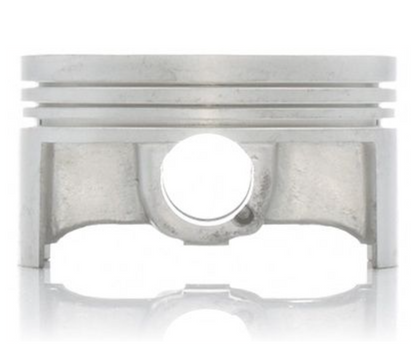 Metallic piston ring on a white background