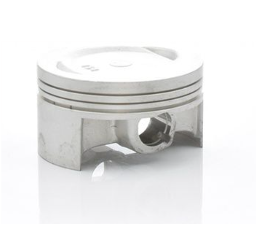 Metal piston on a white background