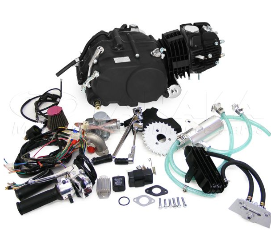 Stealth Black Engine Kit with Cell-Starter 124cc with All Kit Product # ca0667