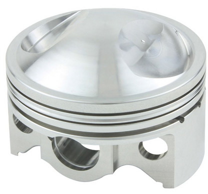 Metallic piston on a white background