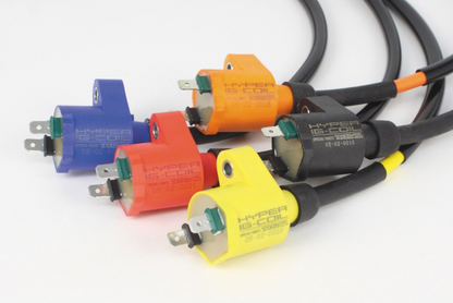 Set of colorful electrical connectors on a white background
