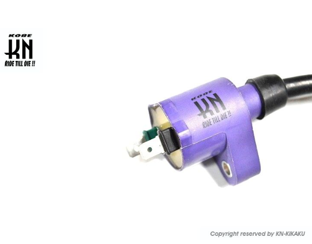 Purple ignition coil with 'Kobe KN' branding on a white background