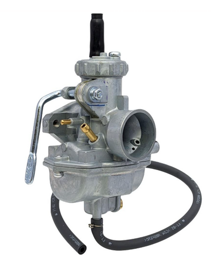 Carburetor with hoses on a white background