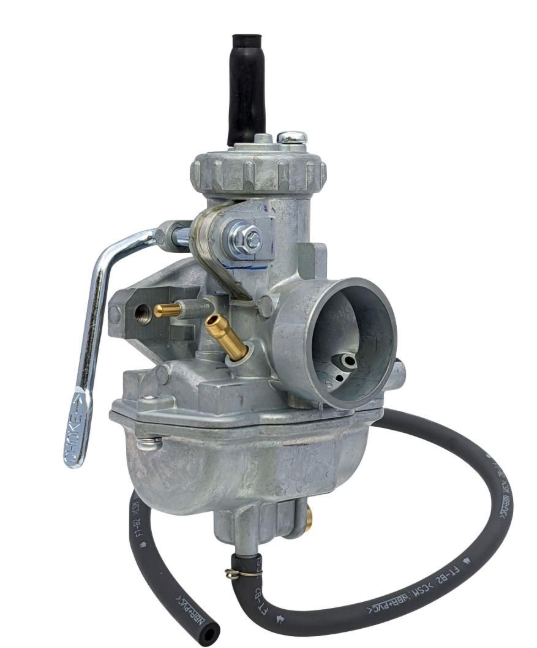 Carburetor with hoses on a white background