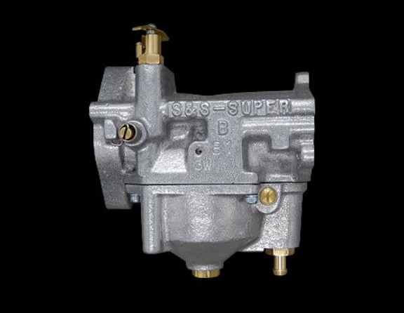 S&S Super carburetor on a black background