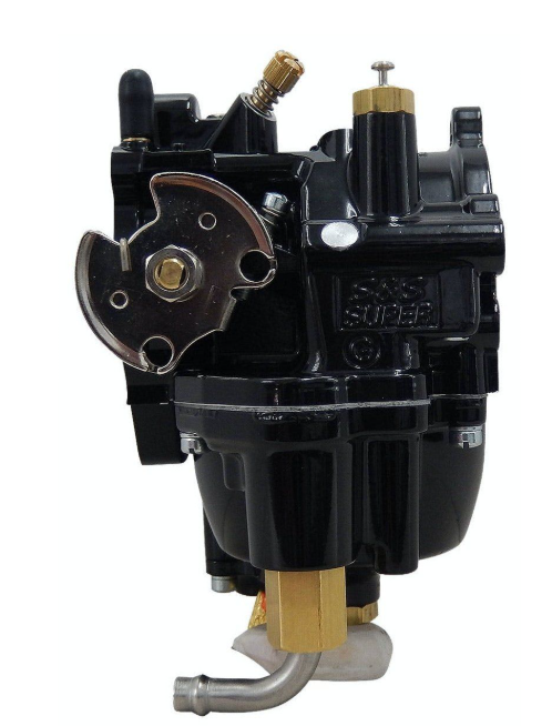 Black mechanical component with gold and silver parts on a white background