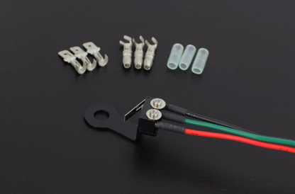 Electrical connectors and wires on a black background