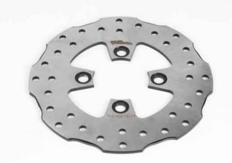 Motorcycle rotor with brand logo on a white background