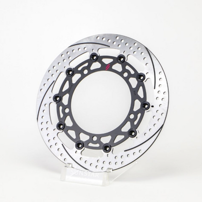 Motorcycle brake disc on a white background