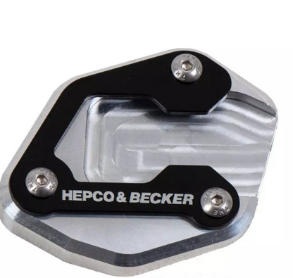 Metallic protective cover with 'HEPCO & BECKER' branding on a white background