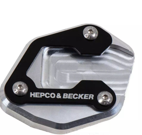 Metallic protective cover with 'HEPCO & BECKER' branding on a white background